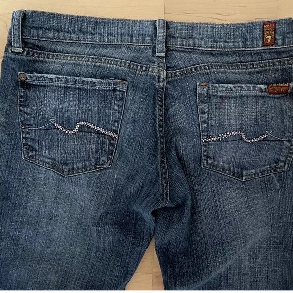 7 For All Mankind Bootcut Medium Wash Denim Jeans Size 30 - Picture 4 of 8